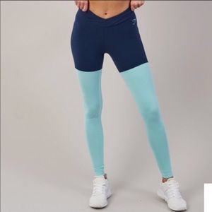 Blue two toned Gymshark leggings